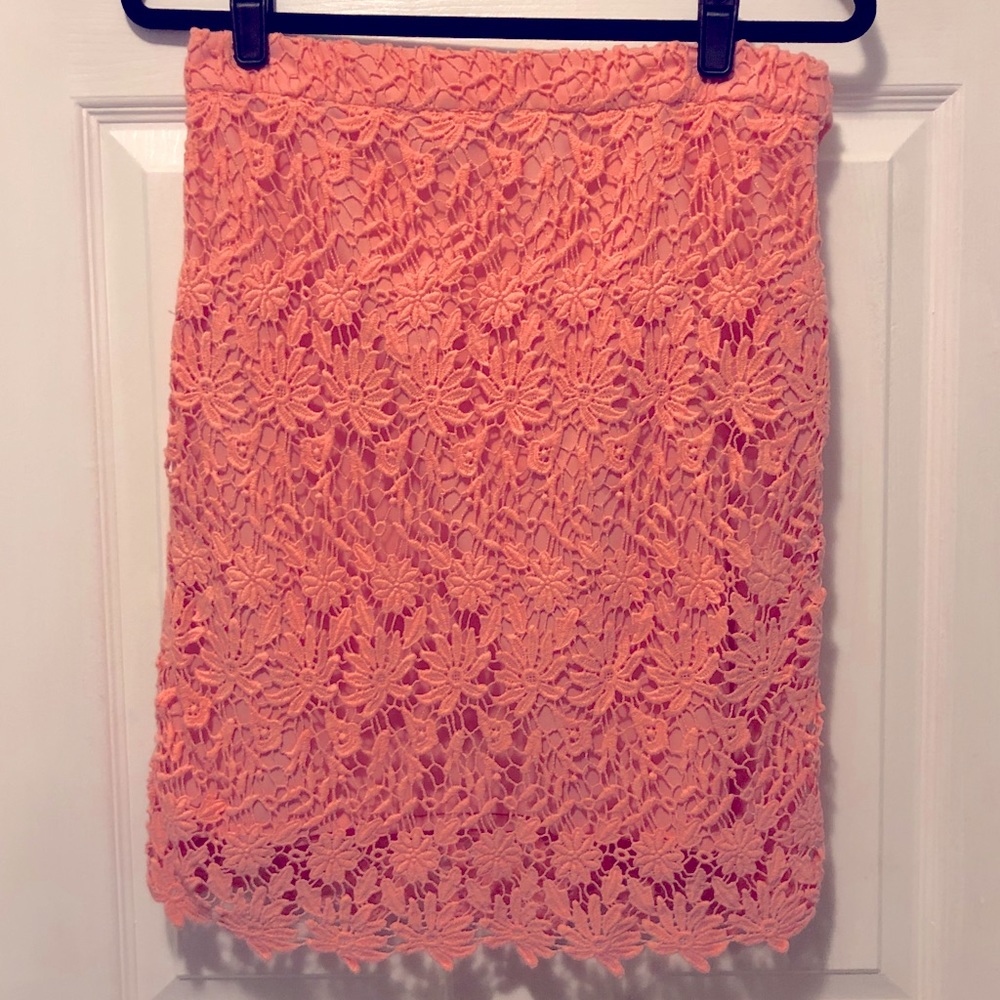 Crochet Lace Pencil Skirt